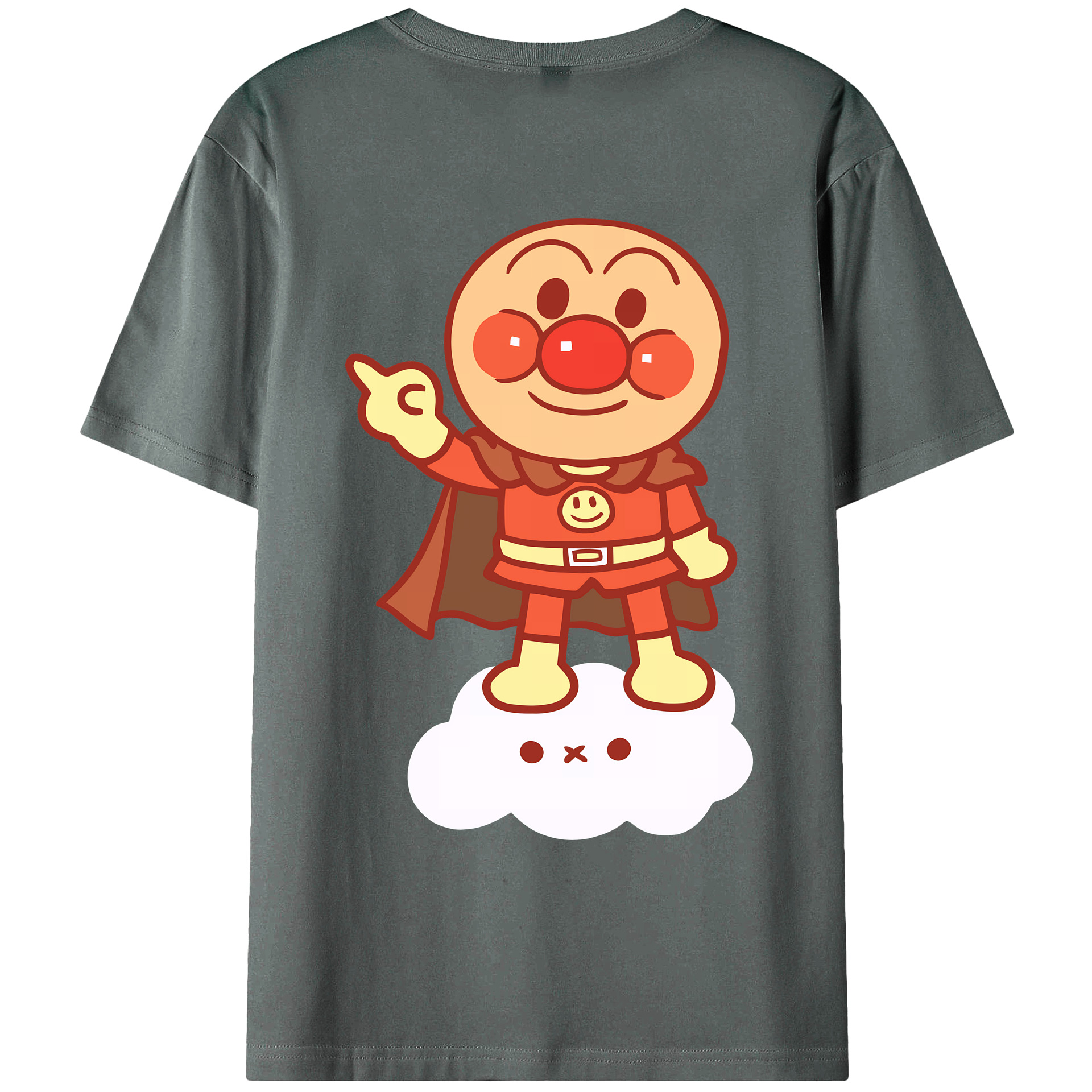 （画像用） アンパンマン Anpanman 綿100％ メンズ半袖Tシャツ（バックプリント） 通気性
